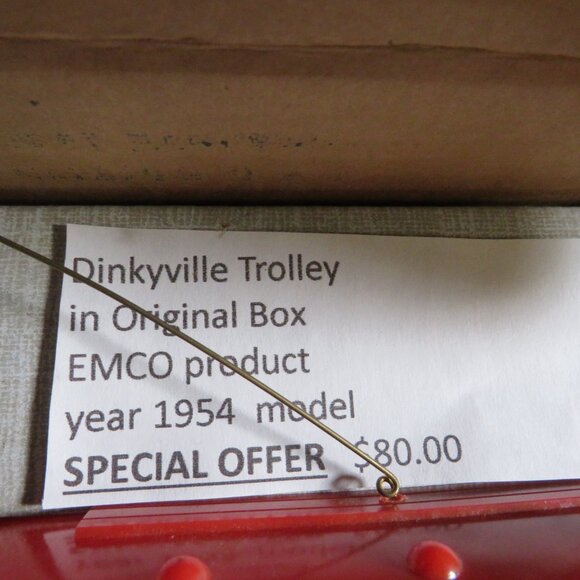 Dinkyville Trolley Original Box 1954 EMCO Plastic Diecast Train Model railroad - Picture 14 of 15